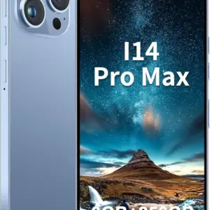 Smartphone 6GB+256GB, 6.8" HD+ Display, 50MP+24MP Dual Camera, 6800mAh Battery, 5G Dual SIM, 128GB Expandable (Blue)