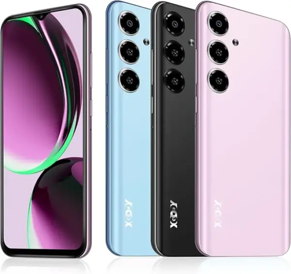Cell Phones V50, 4GB+64GB ROM, 6.52'' HD Incell Screen Smartphone, Dual 4G LTE Unlock Android Phone, 13MP+5MP Camera, Face Unlock, 4500mAh Battery Mobile Phone (Purple)