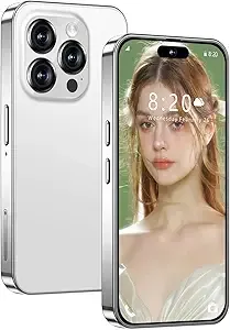I16 Mini Smartphone 4inch HD Display, 3GB RAM and 32GB ROM, Android 10.0 OS Dual Card 4G Cellphone (White)
