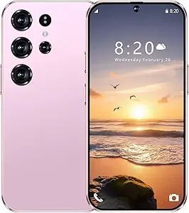 S24 Mini Smartphone 4inch HD Screen, 3GB RAM and 32GB ROM, 2500mAh Android 10.0 OS Dual Card 4G Cellphone (Pink)